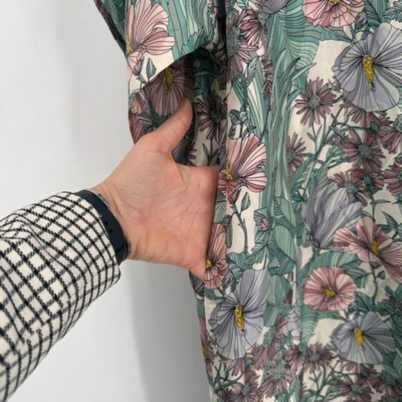 Tory Burch Robinson Floral Silk Kimono Maxi Dress Hibiscus Small muumuu - Picture 8 of 12